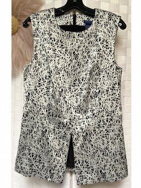 Doncaster Collection Dress Sleeveless Geometric Design Top Size 12